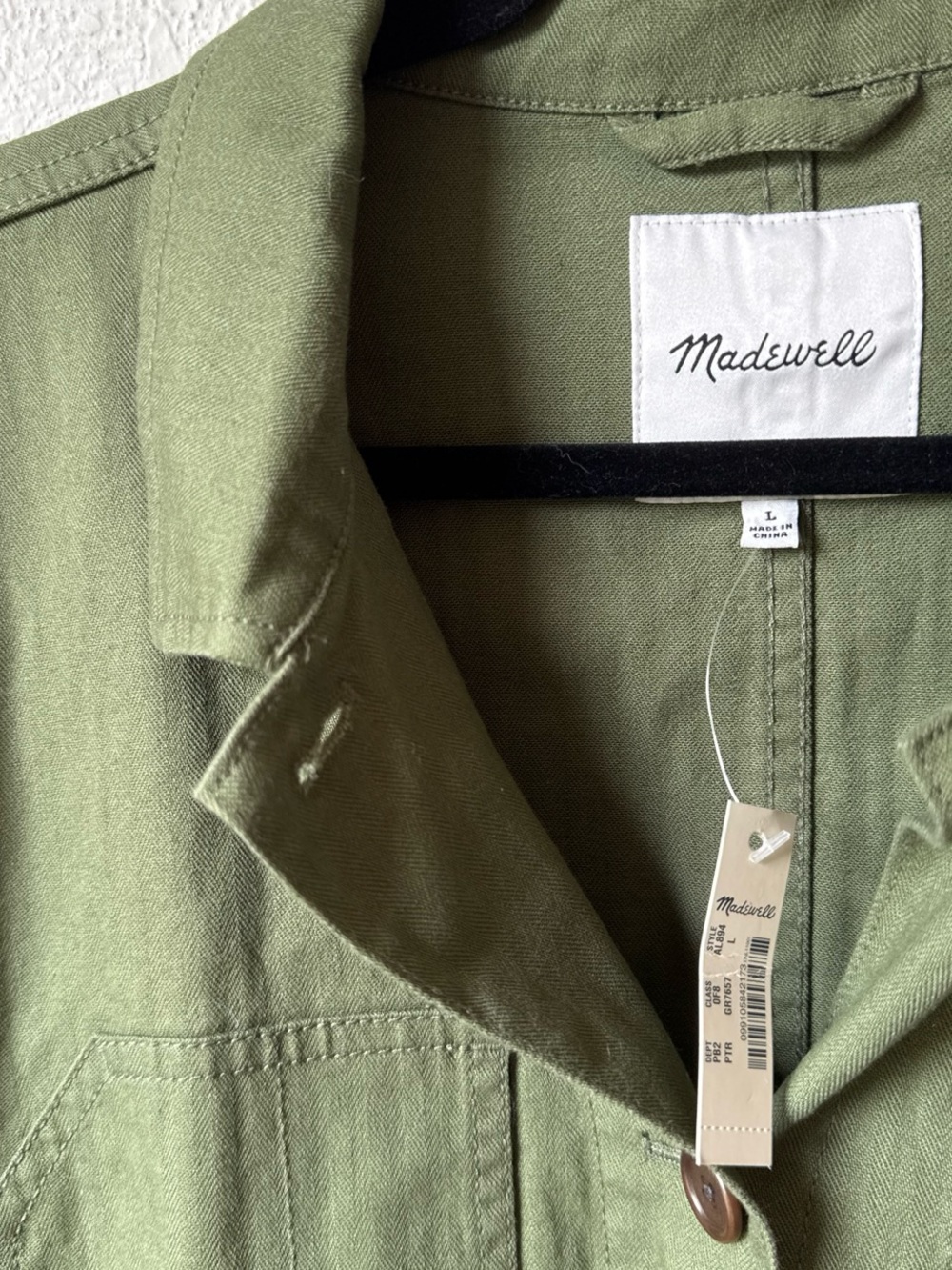 Madewell Olive Utility Tie-Belt Jacket - Picture 5 of 5